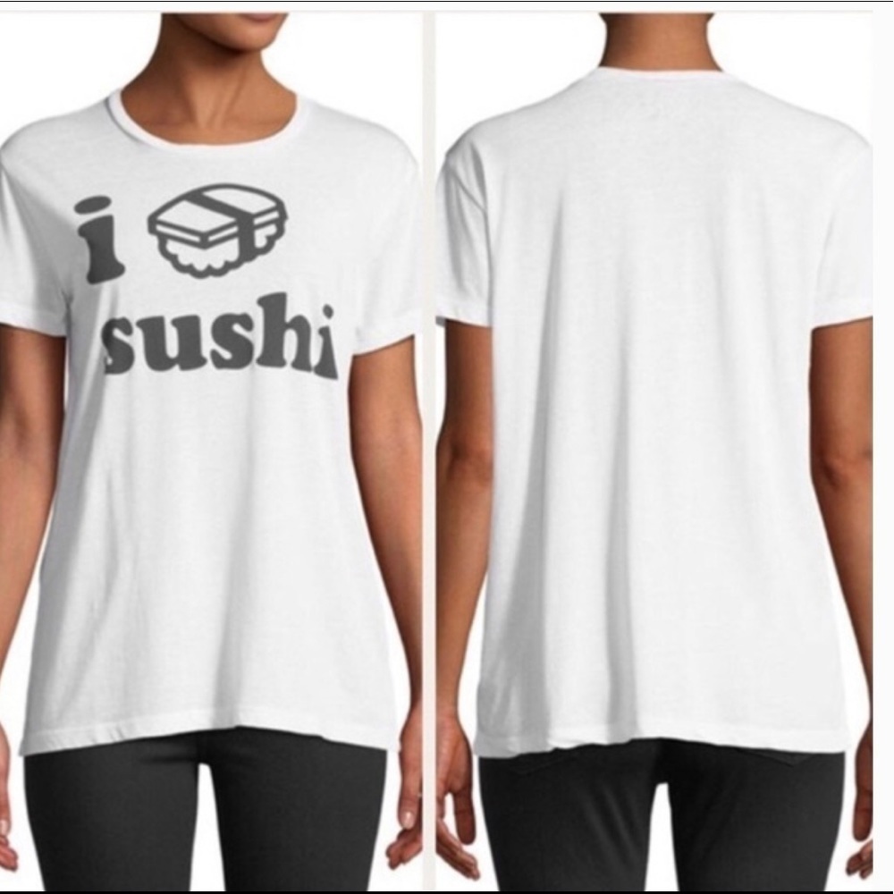 Chaser Sz Medium I love Sushi BW Tee‎ NEW